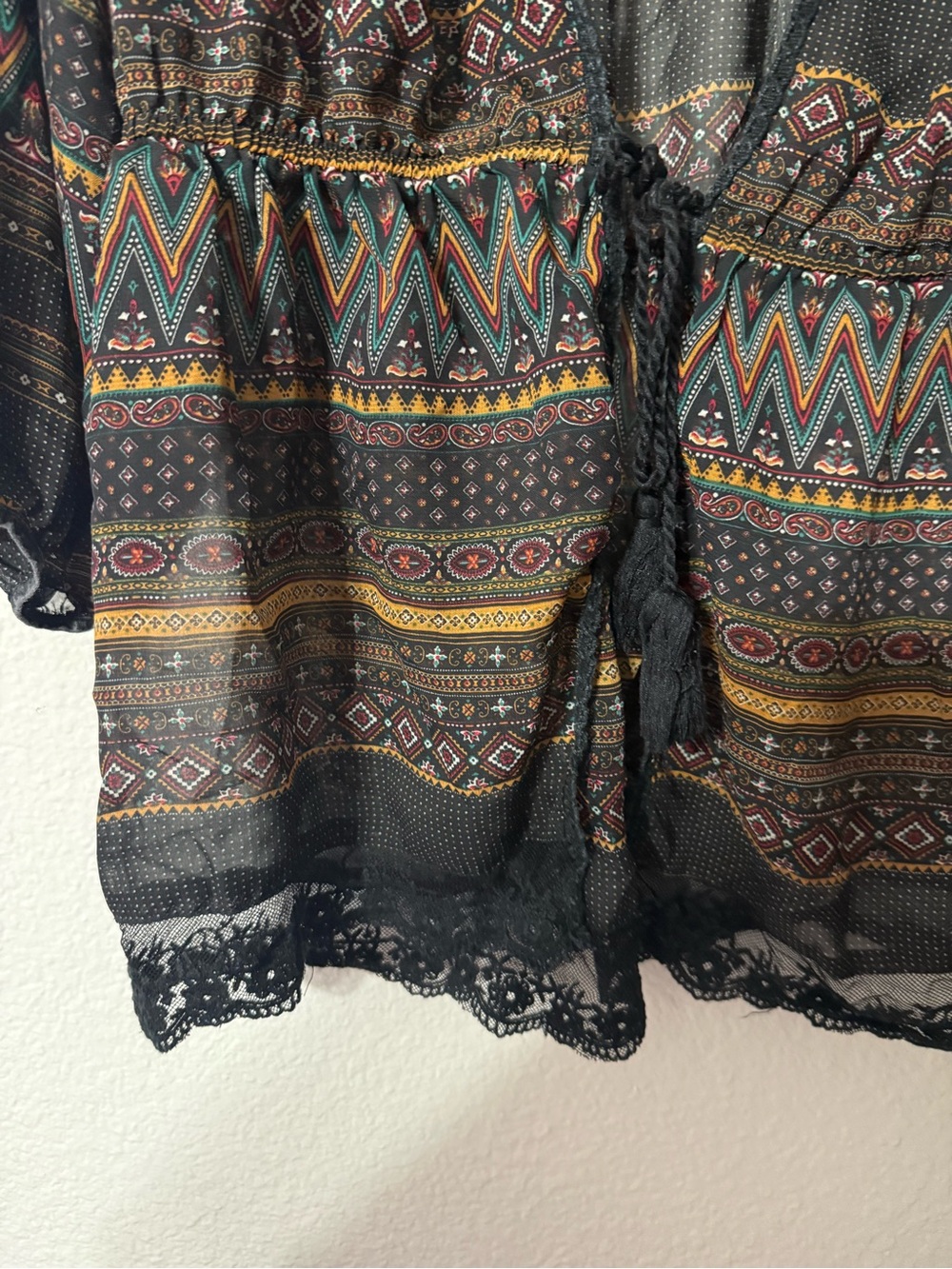 Flying Tomato Boho Tribal Print Kimono Cardigan Large - Picture 2 of 3